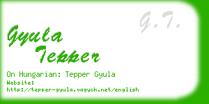 gyula tepper business card